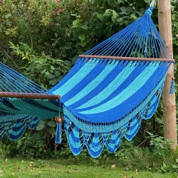 Deco Park Deluxe h�ngek�je med pynt og kvaster i Turkis og Bl� 