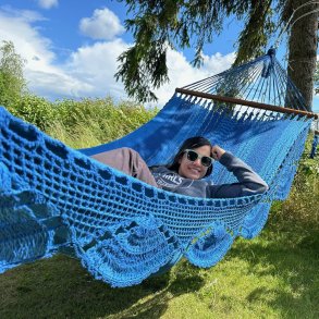 Deco Park Deluxe hngekje - Single med 2 bllige farver