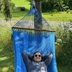 Deco Park Deluxe hngekje - Single med 2 bllige farver