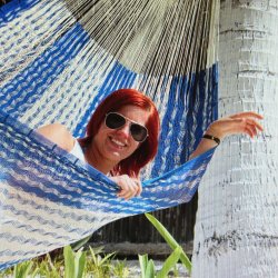 Mexicansk hngekje i Net Str. nr.6 XXL NATURHVID og BL - God til at sove i og afslapning