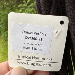 Sort hngekjestol i kvalitets stof af 100% ny bomuld