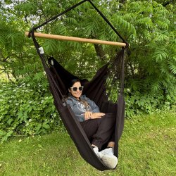 Sort hngekjestol i kvalitets stof af 100% ny bomuld