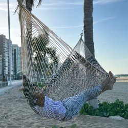 Sort og Khaki Hngekje - DuraSun 100% Outdoor Hngekje