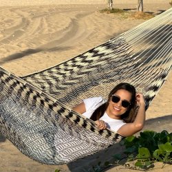 Sort og Khaki Hngekje - DuraSun 100% Outdoor Hngekje